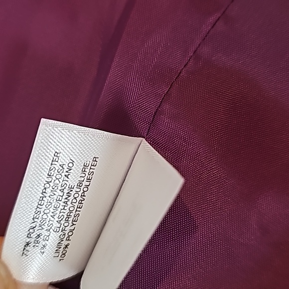 Nine West Size 6 Purple Open-Front Jacket Black Trim - Picture 6 of 8